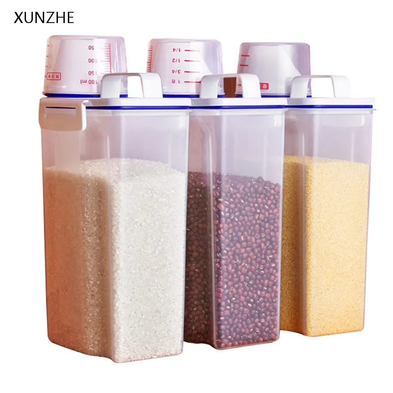 XUNZHE 1PC Transparent Dampproof Insect Prevention Kitchen Storage Box With Measuring Cup Large Capacity Grains Flour Sealed Box
XUNZHE 1PC Transparent Dampproof Insect Prevention Kitchen Storage Box With Measuring Cup Large Capacity Grains Flour Sealed Box