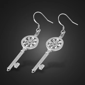 Hot Fashion 925 Sterling Silver Key Earrings Women Solid Silver Earrings Wholesale Jewelry Anti-allergic Christmas Gifts
Hot Fashion 925 Sterling Silver Key Earrings Women Solid Silver Earrings Wholesale Jewelry Anti-allergic Christmas Gifts