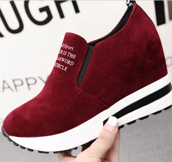 New Casual Women's Single Shoes Round Head Suede Mid-port Wedge With Increased Casual Women's Shoes Student Shoes
New Casual Women's Single Shoes Round Head Suede Mid-port Wedge With Increased Casual Women's Shoes Student Shoes