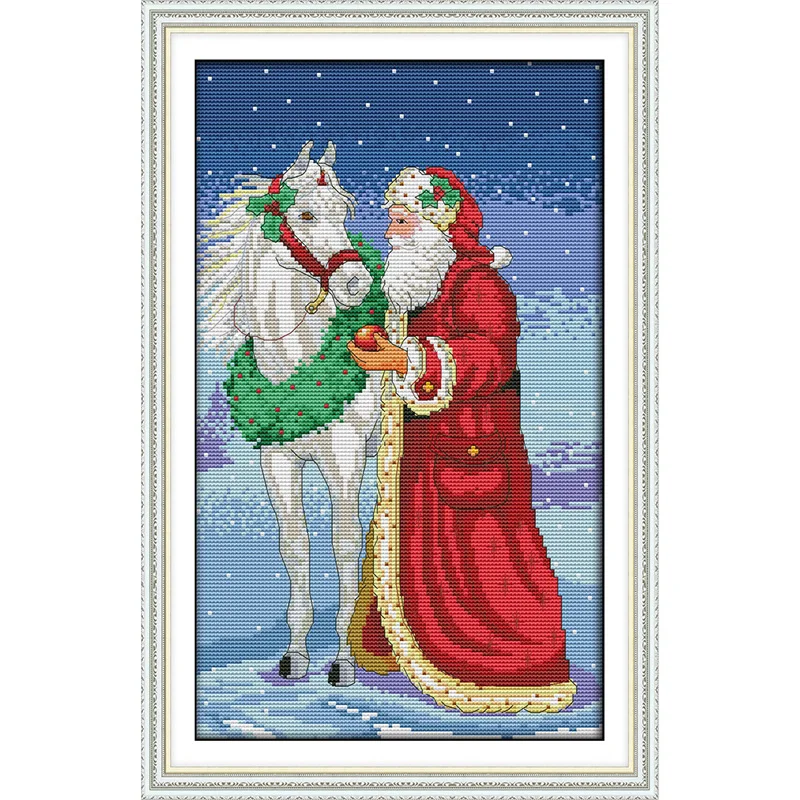 Christmas old man and the horse Counted Cross Stitch 11 14CT Cross Stitch Chinese Cross Stitch Kit for Embroidery Home Decor
Christmas old man and the horse Counted Cross Stitch 11 14CT Cross Stitch Chinese Cross Stitch Kit for Embroidery Home Decor