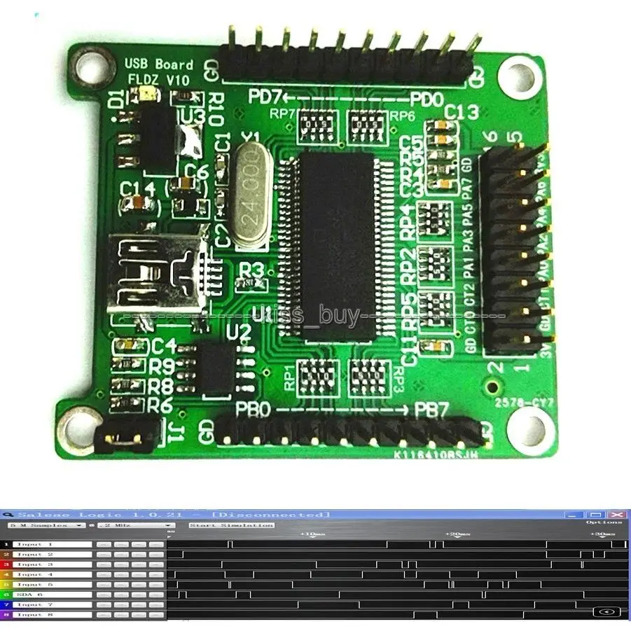 CY7C68013A USB 2.0 Development board logic analyzer ADF4350 /1 AD9958/ 59 control panel SALEAE8 AD435X
CY7C68013A USB 2.0 Development board logic analyzer ADF4350 /1 AD9958/ 59 control panel SALEAE8 AD435X