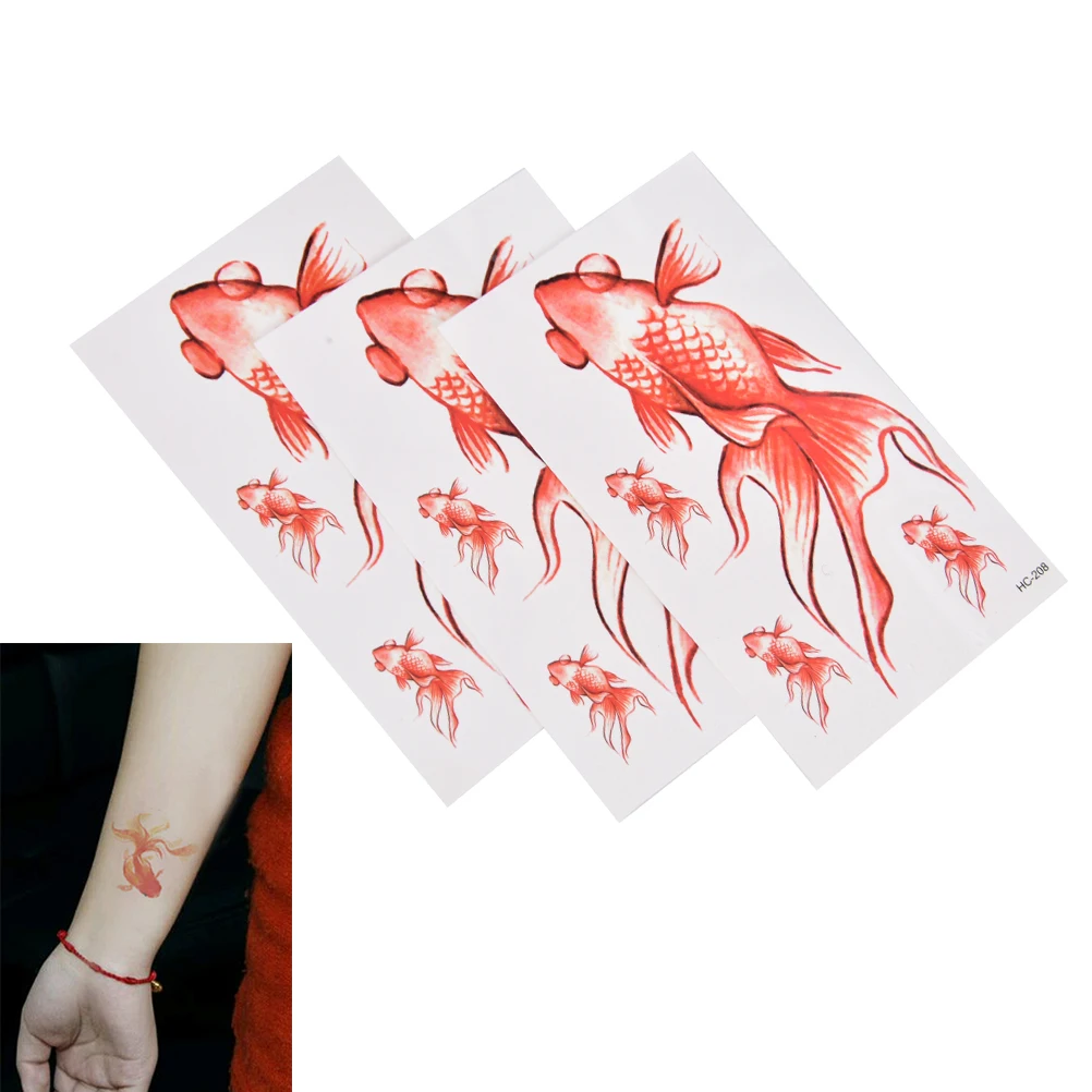 Waterproof Gold Fish Swimming Temporary Tattoo Goldfish Tatto Stickers Flash Tatoo Fake Tattoos For Girl Women
Waterproof Gold Fish Swimming Temporary Tattoo Goldfish Tatto Stickers Flash Tatoo Fake Tattoos For Girl Women