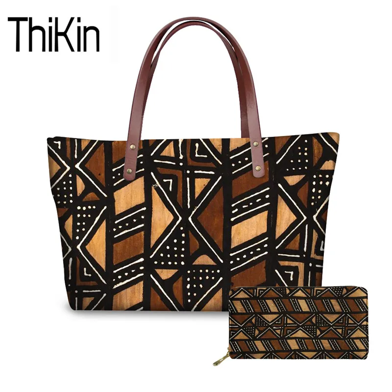 THIKIN African Women's Top-handle Bag With Purse Vintage Girls Large Summer Shoulder Bags Shopping Handbag Ladies Travel Totes
THIKIN African Women's Top-handle Bag With Purse Vintage Girls Large Summer Shoulder Bags Shopping Handbag Ladies Travel Totes