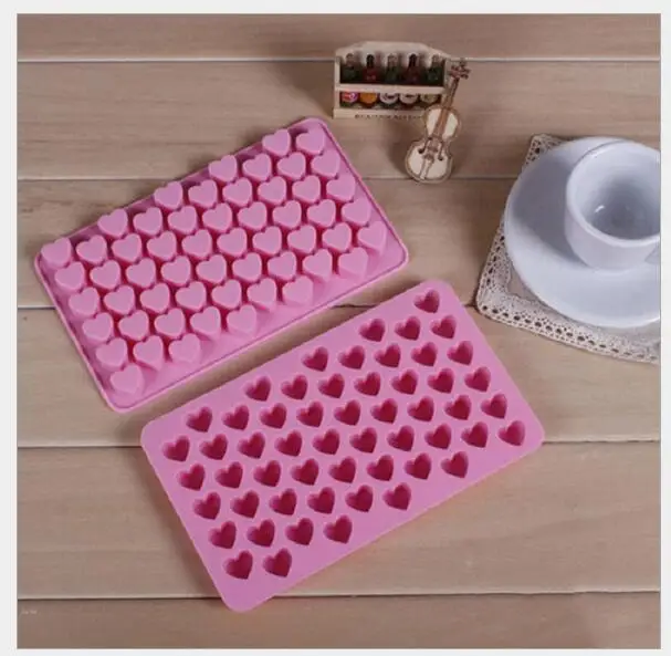 

1 Pcs Ice Cube Tray Biscuit Molds DIY Baking Tools Silicone Mold 55 Lattices Heart Chocolate Mold