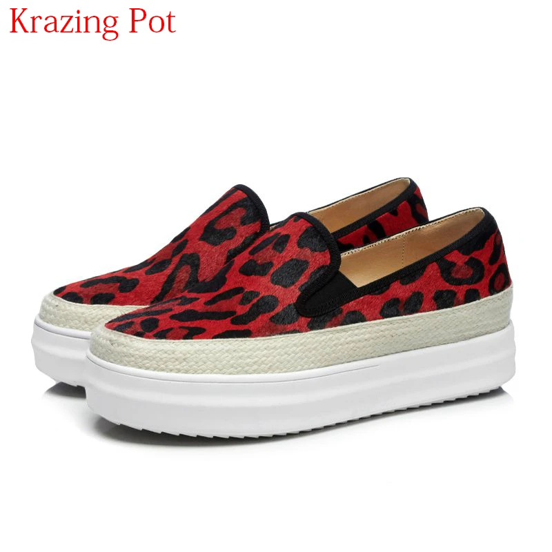 New Arrival Med Heel Slip on Horsehair Casual Shoes Loafer Round Toe Leopard Concise Mixed Colors Women Vulcanized Shoes L2f1
New Arrival Med Heel Slip on Horsehair Casual Shoes Loafer Round Toe Leopard Concise Mixed Colors Women Vulcanized Shoes L2f1