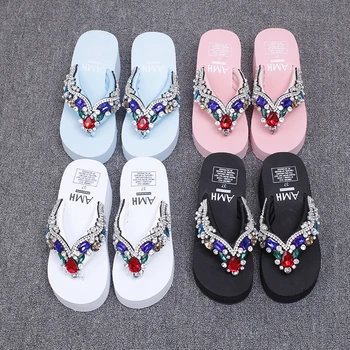 New Fashion 2019 Summer Color Crystals Flip Flop Anti-Slip Shoes Women Slippers Outdoor Beach Casual Shoes
New Fashion 2019 Summer Color Crystals Flip Flop Anti-Slip Shoes Women Slippers Outdoor Beach Casual Shoes