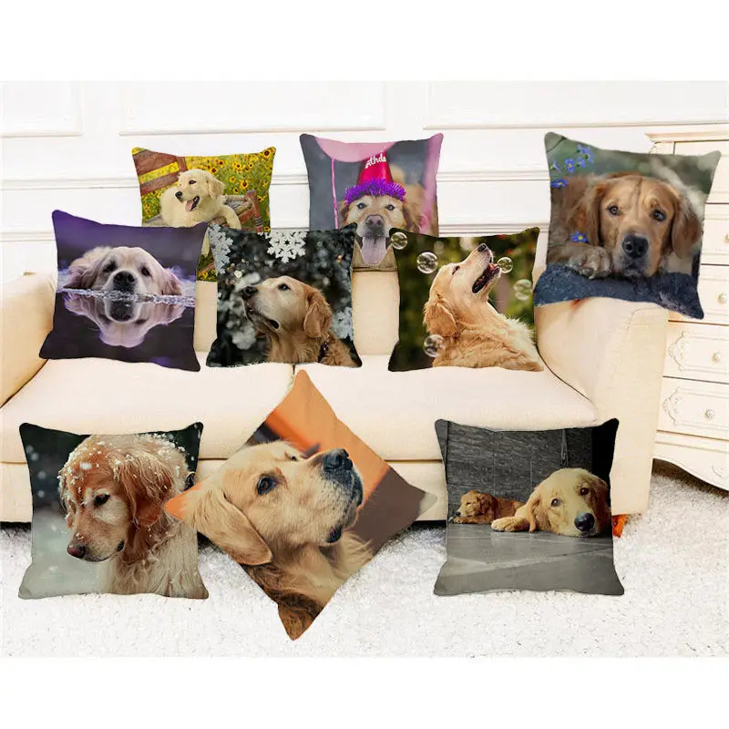 XUNYU Cute Pet Cushion Cover Golden Retriever Dog Throw Pillow Case Linen Cushion Cover Child Sofa Bed Decorative Pillowcase
XUNYU Cute Pet Cushion Cover Golden Retriever Dog Throw Pillow Case Linen Cushion Cover Child Sofa Bed Decorative Pillowcase