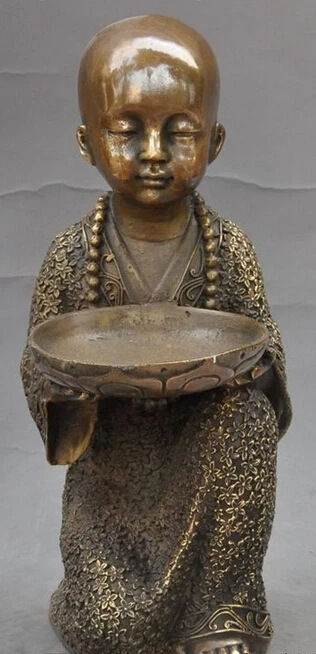 bir 006993 9" chinese buddhism bronze Buddhist monk buddha One knee hold Tray Plate statue
bir 006993 9" chinese buddhism bronze Buddhist monk buddha One knee hold Tray Plate statue