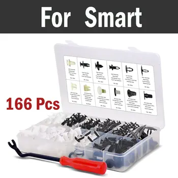 166pcs Push Door Panel Clip Plier, Car Styling Retainer Clips & Rivets For Smart Forfour Fortwo Roadster Screws Kit
166pcs Push Door Panel Clip Plier, Car Styling Retainer Clips & Rivets For Smart Forfour Fortwo Roadster Screws Kit