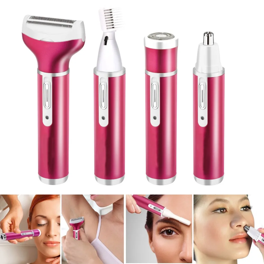 ELECOOL 4 In 1 Epilator Face/Nose/Eyebrow Trimmer Shaver Depilator Body Depilation Rechargeable USB Hair Removal Device XNC
ELECOOL 4 In 1 Epilator Face/Nose/Eyebrow Trimmer Shaver Depilator Body Depilation Rechargeable USB Hair Removal Device XNC