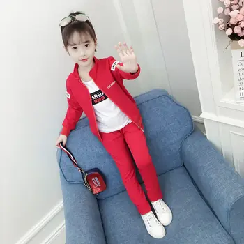 Fashion Girls 3 Piece Set Zipper Coat+White T-shirt+Pant Autumn Children's Sports Suits Kids Girls Clothing Sets Tracksuit Kids
Fashion Girls 3 Piece Set Zipper Coat+White T-shirt+Pant Autumn Children's Sports Suits Kids Girls Clothing Sets Tracksuit Kids
