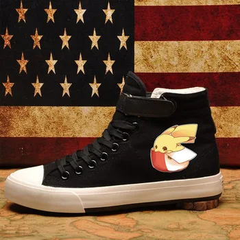 Interesting Cartoon Pocket Monster Pikachu Canvas Shoes High-top Shoes Flat Casual Men's Shoes Fashion Students shoes
Interesting Cartoon Pocket Monster Pikachu Canvas Shoes High-top Shoes Flat Casual Men's Shoes Fashion Students shoes