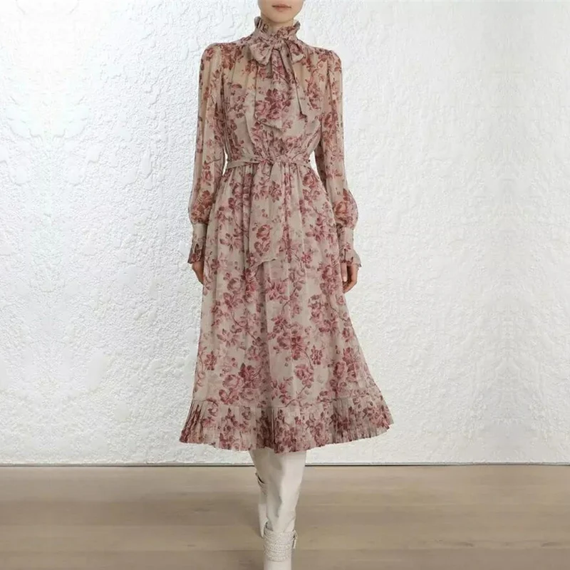 Runway Designer Print Woman Maxi Dress High Waist Lantern Sleeve Ruffles Collar Sashes Woman Long Dress Holiday Vacation Dresses
Runway Designer Print Woman Maxi Dress High Waist Lantern Sleeve Ruffles Collar Sashes Woman Long Dress Holiday Vacation Dresses