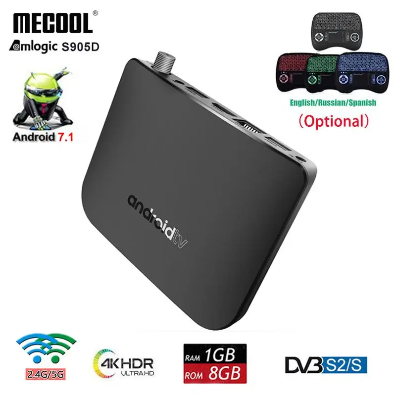 MECOOL M8S Plus DVB-S2X/S2/S Android 7.1 TV Box Amlogic S905D Quad Core 1GB DDR3 RAM 8GB ROM WiFi 100M Bluetooth 4K Set-top Box
MECOOL M8S Plus DVB-S2X/S2/S Android 7.1 TV Box Amlogic S905D Quad Core 1GB DDR3 RAM 8GB ROM WiFi 100M Bluetooth 4K Set-top Box