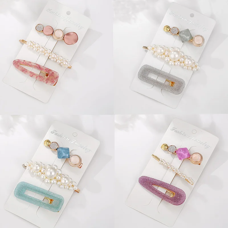 3PCS/Set New INS Macron Color Sweet Barrettes Acetate Pearl Hair Clips For Women Girls BB Hair Pins Alloy Hair Accessories
3PCS/Set New INS Macron Color Sweet Barrettes Acetate Pearl Hair Clips For Women Girls BB Hair Pins Alloy Hair Accessories