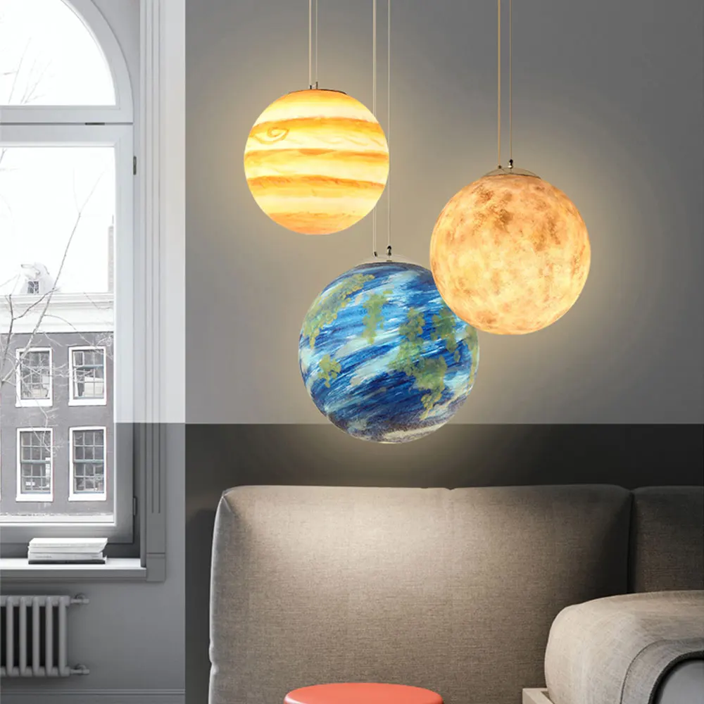 Modern Pendant Lamps Mars Earth Venus Planet LED Pendant Light for Parlor Living Room Bedroom Home Children Room Hanging Lamp
Modern Pendant Lamps Mars Earth Venus Planet LED Pendant Light for Parlor Living Room Bedroom Home Children Room Hanging Lamp