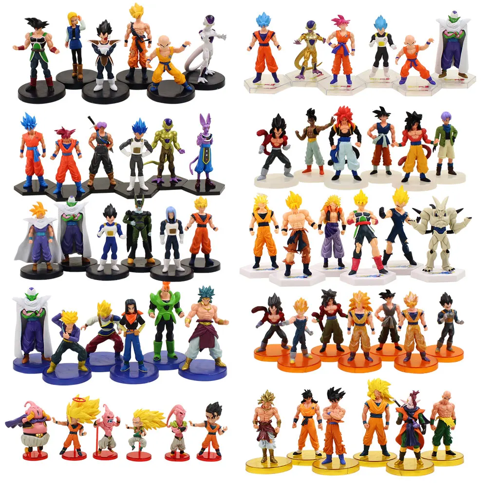 7-14cm 10styles 6pcs/lot Dragon Ball Z Super Saiyan Son Goku Kakarotto pvc action figure model toy for children gift
7-14cm 10styles 6pcs/lot Dragon Ball Z Super Saiyan Son Goku Kakarotto pvc action figure model toy for children gift