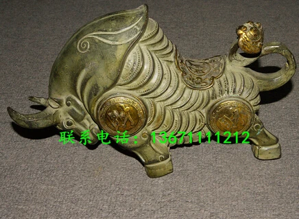 Copper Brass CHINESE crafts decor ation Asian Carving Work of Art Collection antique bronze device copper money, cattle
Copper Brass CHINESE crafts decor ation Asian Carving Work of Art Collection antique bronze device copper money, cattle