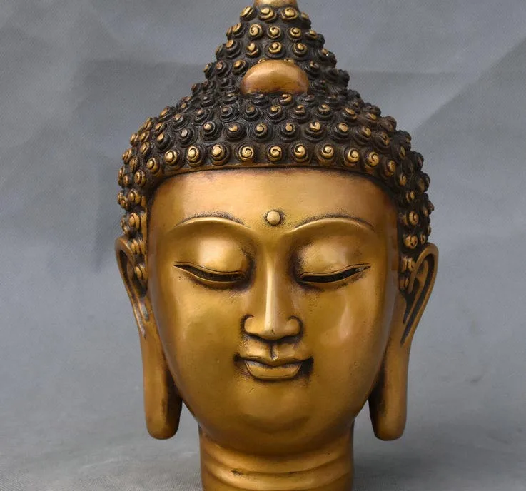 8 Tibet Buddhism Fane Copper Bronze Sakyamuni Shakyamuni Buddha Head Bust Statue
8 Tibet Buddhism Fane Copper Bronze Sakyamuni Shakyamuni Buddha Head Bust Statue