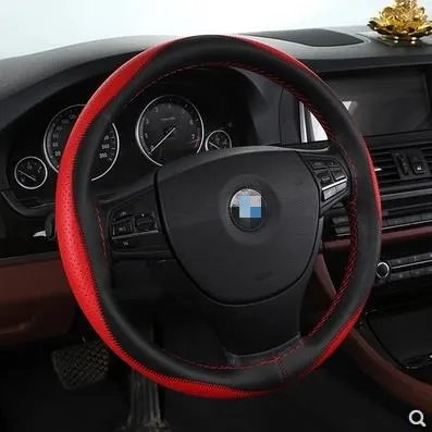 Hand sewing steering wheel cover car handle set universal color pattern four seasons slip ultra thin red-419
Hand sewing steering wheel cover car handle set universal color pattern four seasons slip ultra thin red-419
