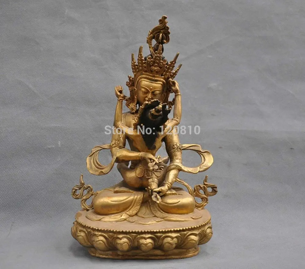 12"Chinese Tibet Folk Culture Handmade Bronze Copper Vajrasattva Buddha Statue
12"Chinese Tibet Folk Culture Handmade Bronze Copper Vajrasattva Buddha Statue