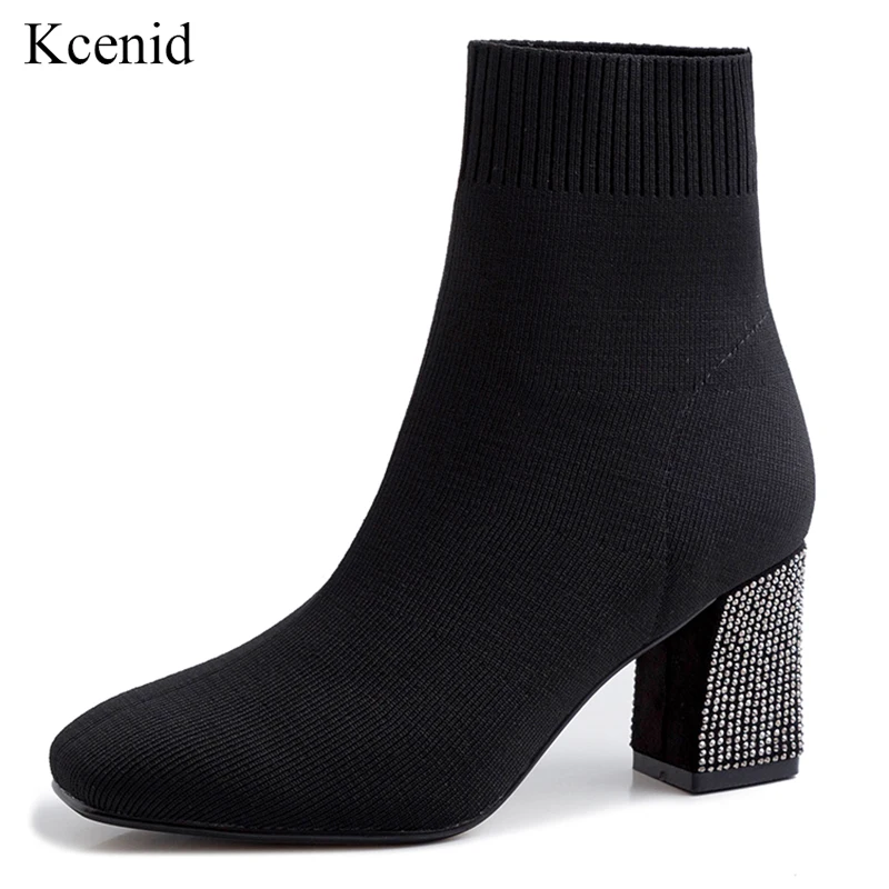 Kcenid 2020 Socks boots sexy square toe fashion rhinestone high heel women shoes autumn winter stretch fabric ankle boots women
Kcenid 2020 Socks boots sexy square toe fashion rhinestone high heel women shoes autumn winter stretch fabric ankle boots women