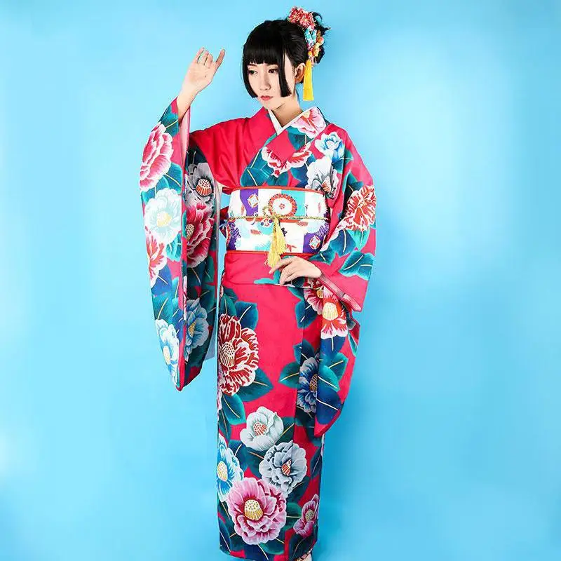 High Quality 12 Pieces Set Japanese Women Kimono Yukata Print Floral Long Robe Elegant Evening Dress Stage Performance Clothes
High Quality 12 Pieces Set Japanese Women Kimono Yukata Print Floral Long Robe Elegant Evening Dress Stage Performance Clothes