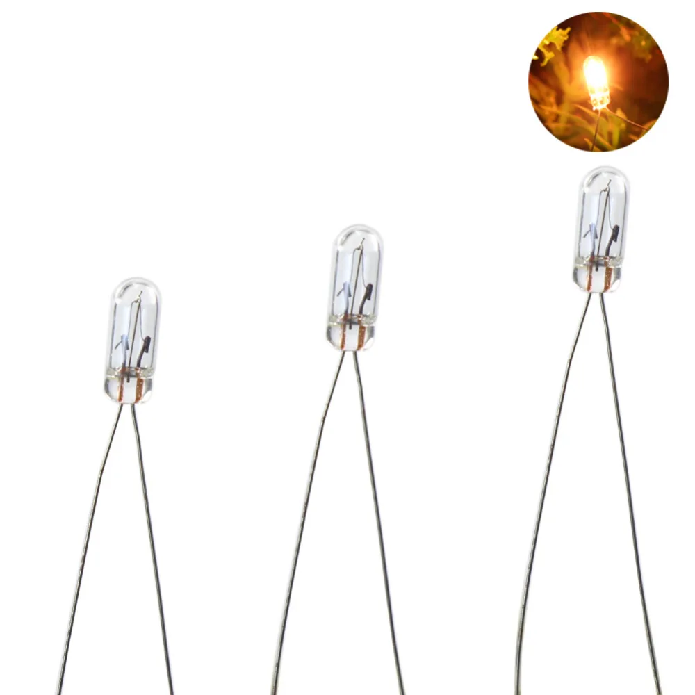 

Evemodel MP02W 100pcs 3mm 12V Clear Mini Bulbs Grain of Wheat Bulbs Warm White