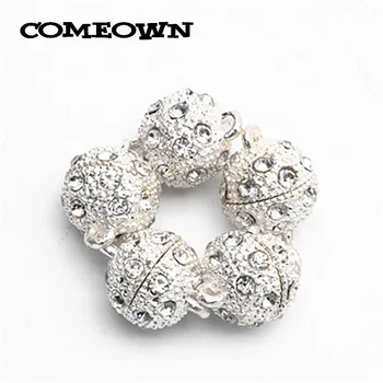 COMEOWN Newest 5pcs Silver Color Rhinestones Magnetic Clasps 10mm 12mm 14mm Bracelet Clasp Accessories for Jewelery Making
COMEOWN Newest 5pcs Silver Color Rhinestones Magnetic Clasps 10mm 12mm 14mm Bracelet Clasp Accessories for Jewelery Making
