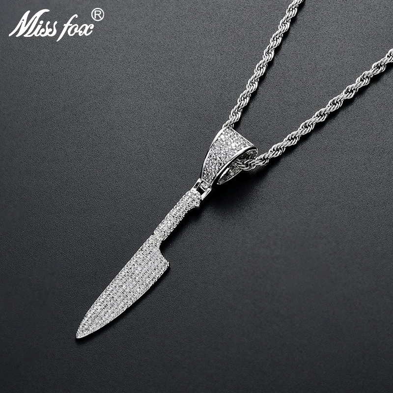 Фото MISSFOX модное серебряное ожерелье с ножом Классическая Подвеска в - купить