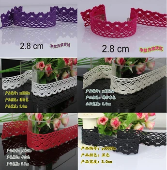 2.8-3.0 cm 6 colors cotton lace trim manufactory knitting lace for gift decoration DIY clothing accessories Handicrafts making
2.8-3.0 cm 6 colors cotton lace trim manufactory knitting lace for gift decoration DIY clothing accessories Handicrafts making