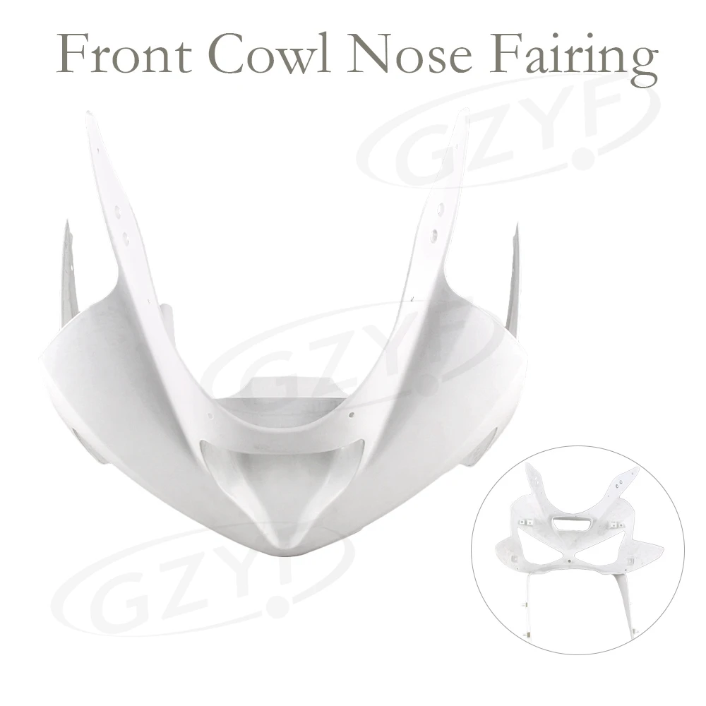 

Unpainted Upper Front Cover Cowl Nose Fairing for Kawasaki ZX6R 2003 2004 Injection Mold ABS Plastic
