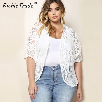 RICHIETRADE Solid White Lace Women Jackets Cardigans Short Sleeve Slim Womens Summer Jacket 2017 New Fashion Women's Jacket
RICHIETRADE Solid White Lace Women Jackets Cardigans Short Sleeve Slim Womens Summer Jacket 2017 New Fashion Women's Jacket