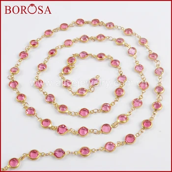 BOROSA 7mm Pink Crystal Druzy Crystal Faceted Coin Rosary Chains Drusy Beaded Chains for Jewelry Making JT191
BOROSA 7mm Pink Crystal Druzy Crystal Faceted Coin Rosary Chains Drusy Beaded Chains for Jewelry Making JT191