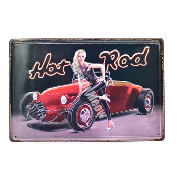 HOT ROD Vintage Embossed Metal Tin Signs Bar Pub Car Garage Decorative Plates Sexy Girl Wall Stickers Decor Iron Plaque 30*20CM
HOT ROD Vintage Embossed Metal Tin Signs Bar Pub Car Garage Decorative Plates Sexy Girl Wall Stickers Decor Iron Plaque 30*20CM