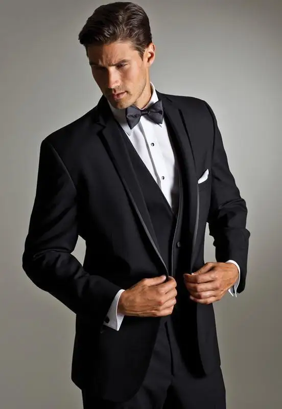 New Style One Button Black Groom Tuxedos Notch Lapel Groomsmen Best Man Mens Wedding Suits ( jacket+Pants+vest+tie)
New Style One Button Black Groom Tuxedos Notch Lapel Groomsmen Best Man Mens Wedding Suits ( jacket+Pants+vest+tie)