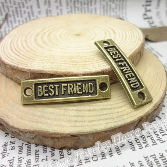 40 pcs Charms "Best friend" friend Pendant Antique bronze Zinc Alloy Fit Bracelet Necklace DIY Metal Jewelry Findings
40 pcs Charms "Best friend" friend Pendant Antique bronze Zinc Alloy Fit Bracelet Necklace DIY Metal Jewelry Findings