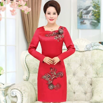 High Quality Free Shipping Wedding Mom New Dress Long Sleeved Fashion Mother Mid Old Aged Women Clothing Plus Size Slim
High Quality Free Shipping Wedding Mom New Dress Long Sleeved Fashion Mother Mid Old Aged Women Clothing Plus Size Slim