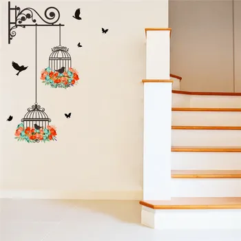 Colorful Flower birdcage wall sticker decals flying birds plants adhesive living room wallpaper bedroom nursery window decor
Colorful Flower birdcage wall sticker decals flying birds plants adhesive living room wallpaper bedroom nursery window decor