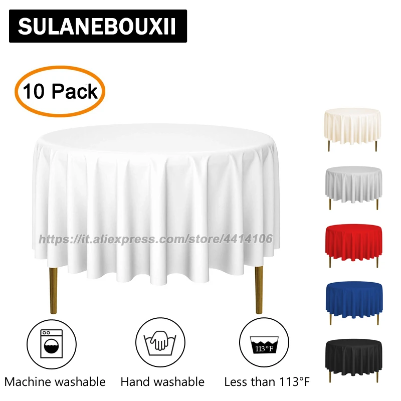 SULANEBOUXII Round Tablecloth - 132" Inch - Round Table Cloths for Circular Table Cover in Washable Polyester
SULANEBOUXII Round Tablecloth - 132" Inch - Round Table Cloths for Circular Table Cover in Washable Polyester