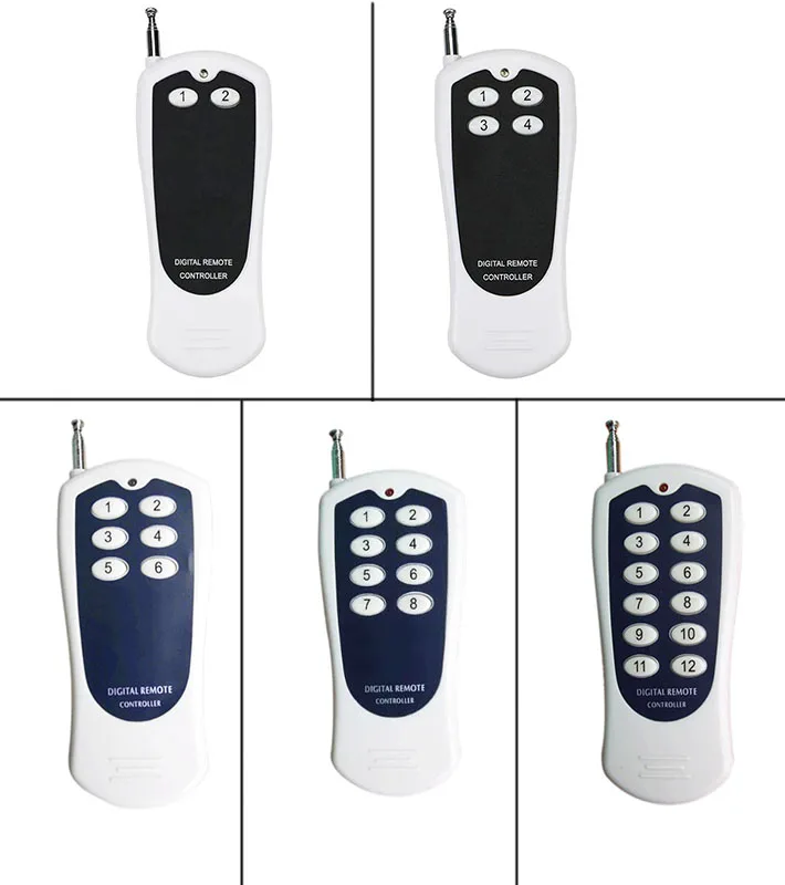 xuanlongyuan Learning Code 2 4 6 8 12 CH RF Transmitter 2CH 4CH 6CH 8CH 12CH RF Wireless Remote Control ,315/433.92 MHZ
xuanlongyuan Learning Code 2 4 6 8 12 CH RF Transmitter 2CH 4CH 6CH 8CH 12CH RF Wireless Remote Control ,315/433.92 MHZ