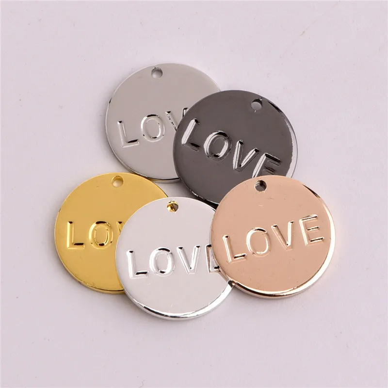 50pcs/lot 12mm Gold silver round Love Charms Simple handmade craft tag pendants jewelry DIY material
50pcs/lot 12mm Gold silver round Love Charms Simple handmade craft tag pendants jewelry DIY material