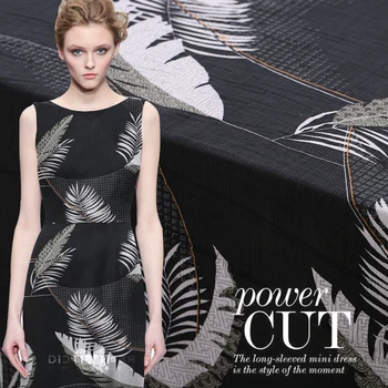 114CM Wide 32MM Banana Leaves Print Black Heavy Silk Fabric for Spring Autumn Dress Shirt Clothes Jacket B031
114CM Wide 32MM Banana Leaves Print Black Heavy Silk Fabric for Spring Autumn Dress Shirt Clothes Jacket B031