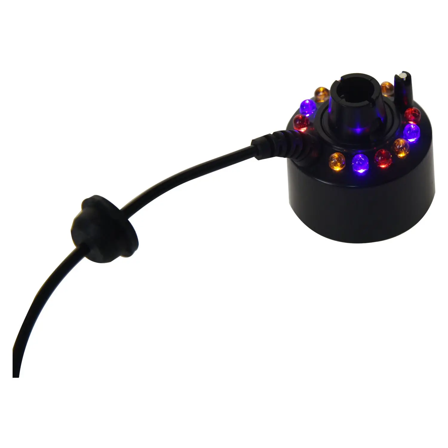 12 LED Fountain Mist Maker Light Mister Foggers with AC Adapter Automatically Color Pattern Changes (Black)
12 LED Fountain Mist Maker Light Mister Foggers with AC Adapter Automatically Color Pattern Changes (Black)