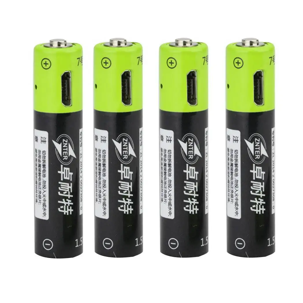 4PCS AAA 1.5V 400MAH Portable Rechargeable Battery USB Charging Lithium Polymer Battery For RC Camera Drone Power ZNT7-1
4PCS AAA 1.5V 400MAH Portable Rechargeable Battery USB Charging Lithium Polymer Battery For RC Camera Drone Power ZNT7-1
