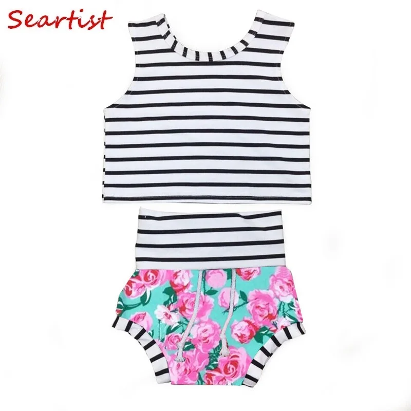 Seartist Baby Girls Floral Clothing Sets T Shirt+Shorts Bebes Stripes Shorts Suits Kids Suits Baby Girl Clothes 2019 New 45C
Seartist Baby Girls Floral Clothing Sets T Shirt+Shorts Bebes Stripes Shorts Suits Kids Suits Baby Girl Clothes 2019 New 45C