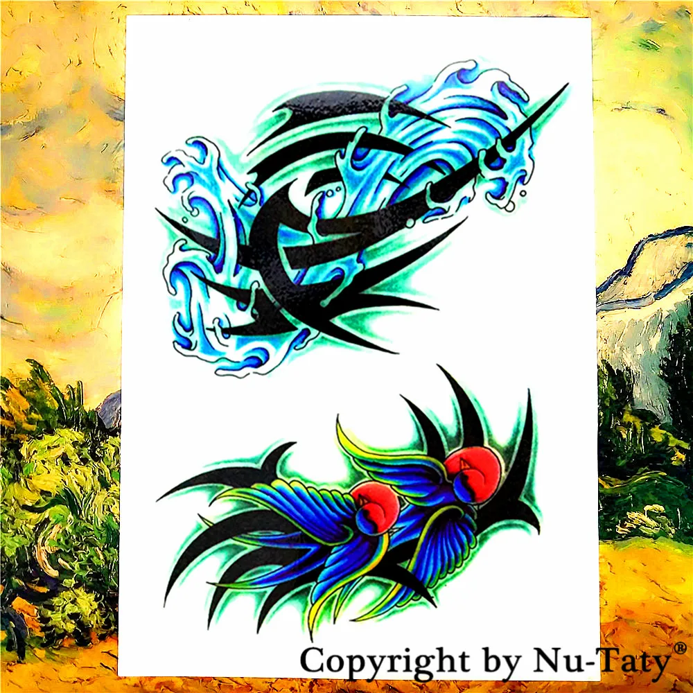 SHNAPIGN Birds Waves Temporary Tattoo Body Art Flash Tattoo Stickers 21*15cm Waterproof Car Styling Home Decor Wall Sticker
SHNAPIGN Birds Waves Temporary Tattoo Body Art Flash Tattoo Stickers 21*15cm Waterproof Car Styling Home Decor Wall Sticker