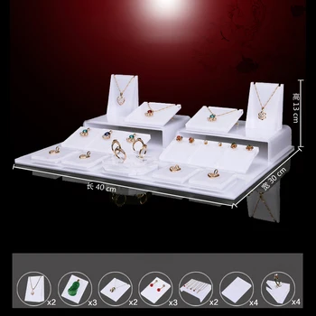 Wthie Acrylic Crystal Jewelry Display Stand Set Necklace Case Bracelet Stand Ring Case Earring Holder JewelleryTray Rack #1
Wthie Acrylic Crystal Jewelry Display Stand Set Necklace Case Bracelet Stand Ring Case Earring Holder JewelleryTray Rack #1