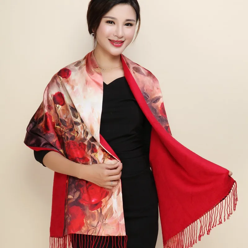 Luxury Winter Warm Flower Print Silk Scarves Double Sides Cashmere Wool Pashmina Tippet Shawls and Wraps Elegant Female Foulard
Luxury Winter Warm Flower Print Silk Scarves Double Sides Cashmere Wool Pashmina Tippet Shawls and Wraps Elegant Female Foulard