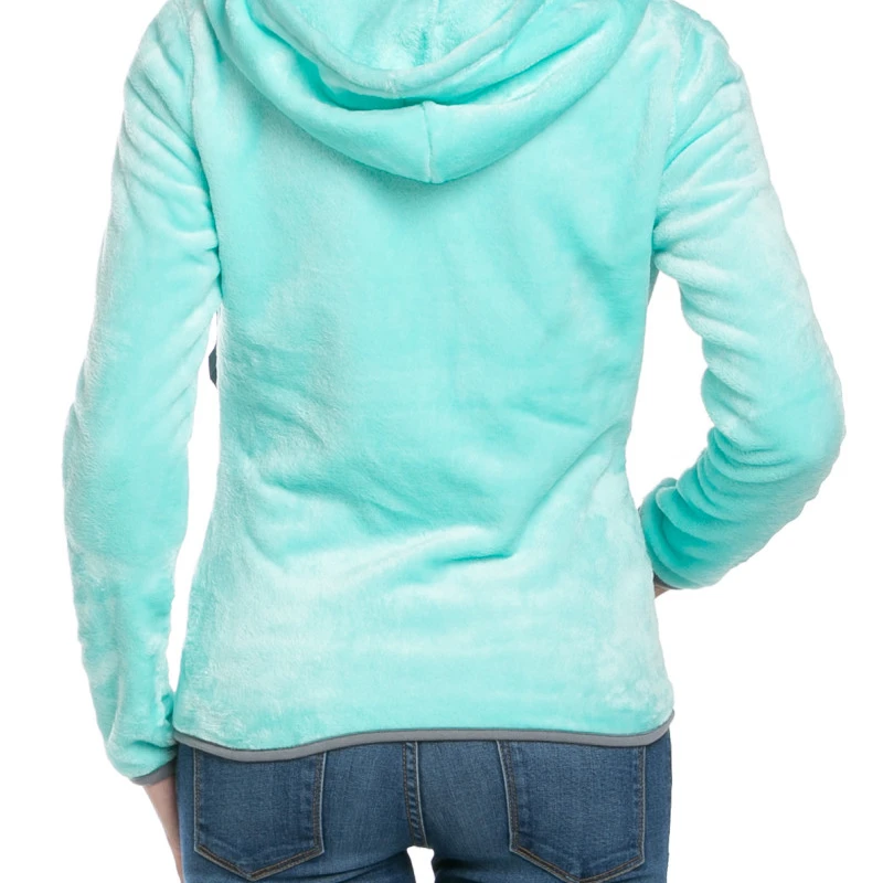 Women's Full Zip Fleece Hoodie Jacket Mint (3)